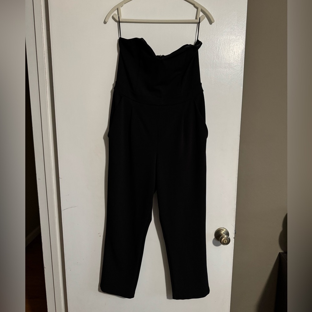 Express Black Strapless Romper